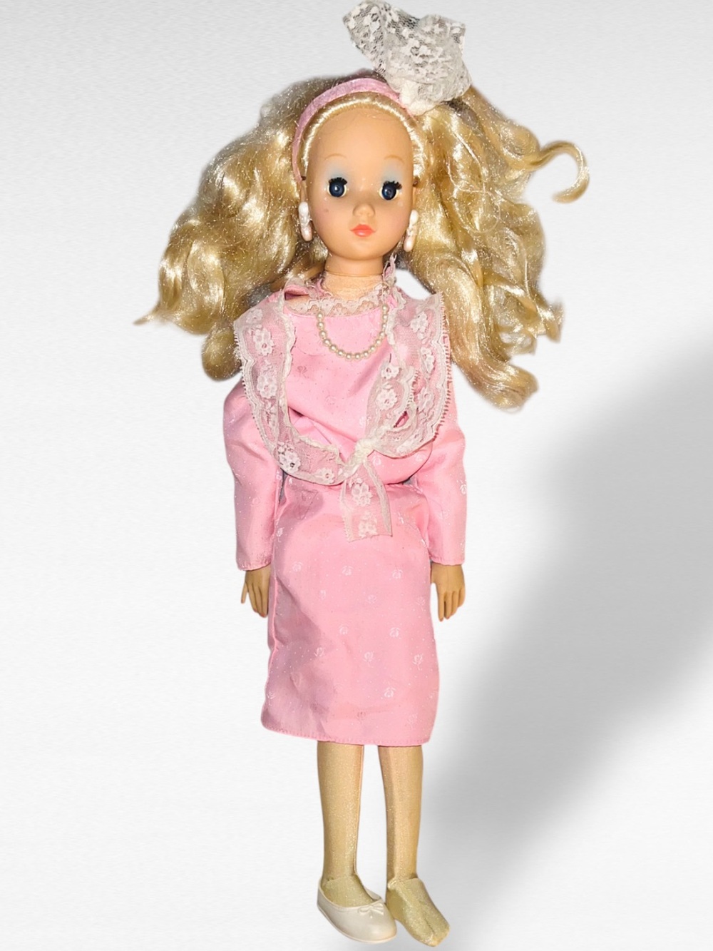 Vintage 1988 Kenner Always Sisters Lauren Doll 22" Poseable Blonde Pink Dress